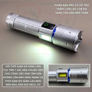 ĐÈN PIN CẦM TAY SIÊU SÁNG ZOOM XA GẦN MAX STAR A3 PRO HIỂN THỊ PIN TÍCH HỢP SẠC NHANH CHỐNG NƯỚC IPX7 SIÊU SÁNG XA 500M GD212 - LADY'S PASSION