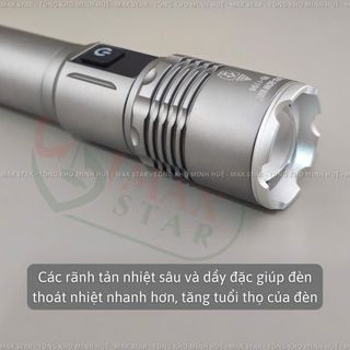ĐÈN PIN CẦM TAY SIÊU SÁNG MINI RAYBOW 1196 HIỂN THỊ PHẦN TRĂM PIN SOI XA GẦN PIN TRÂU CHỐNG NƯỚC VỎ NHÔM CHẤT LƯỢNG CAO GD215 - LADY'S PASSION
