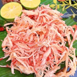 Mực sợi hấp nước dừa hộp tròn D15 (400G)
