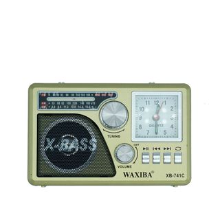 Đài Radio WAXIBA 741URT, Tích Hợp Đồng Hồ, Đèn Pin, Sóng AM/FM/SW, Hỗ Trợ Thẻ Nhớ/USB, BH 12 Tháng Giá Bán Sỉ - Bán Buôn