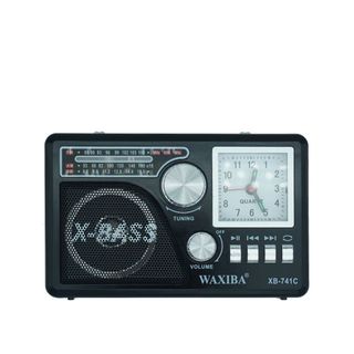 Đài Radio WAXIBA 741URT, Tích Hợp Đồng Hồ, Đèn Pin, Sóng AM/FM/SW, Hỗ Trợ Thẻ Nhớ/USB, BH 12 Tháng Giá Bán Sỉ - Bán Buôn