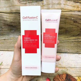 KEM CHÔNG NẮNG CELL FUSION C TONING HỒNG BẢN MỚI 45ML