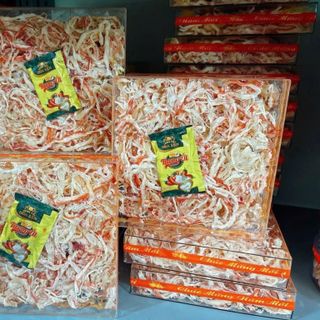 Mực sợi hấp nước dừa hộp vuông 188*40 (500G)
