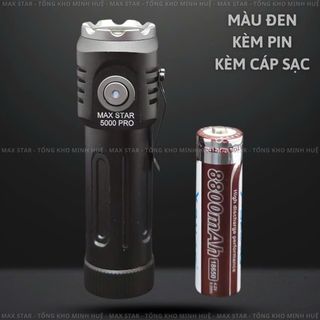 ĐÈN PIN MINI CẦM TAY SIÊU SÁNG MAX STAR 5000 PRO SẠC TRỰC TIẾP SỬ DỤNG PIN 18650 SIÊU SÁNG MẠNH GD211 - LADY'S PASSION