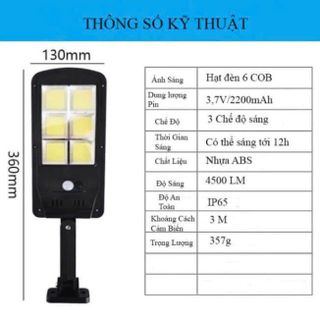 ĐÈN NĂNG LƯỢNG MẶT TRỜI CẢM BIẾN ÁNH SÁNG ĐÈN LED 6 BÓNG KÈM ĐIỀU KHIỂN TỪ XA GD205 - LADY'S PASSION