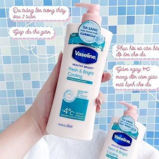 Sữa Dưỡng Thể Vaseline Dịu Mát Trắng Da 350m