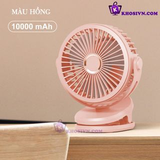 Sỉ Quạt Kẹp Xe Đẩy Cho Bé Quạt Kẹp Bàn Tích Điện Pin Trâu 10000mAh Dùng 8 Đến 20 Giờ GF-07