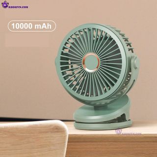 Sỉ Quạt Kẹp Xe Đẩy Cho Bé Quạt Kẹp Bàn Tích Điện Pin Trâu 10000mAh Dùng 8 Đến 20 Giờ GF-07