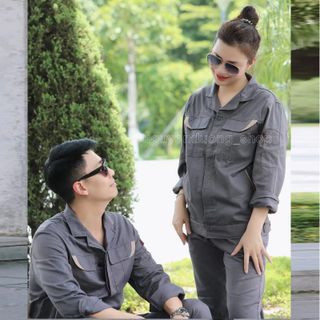 QUẦN ÁO BẢO HỘ LAO ĐỘNG PHỐI MÀU , TRANG PHỤC BẢO HỘ LAO ĐỘNG , CHẤT LIỆU VẢI DẦY DẶN