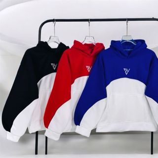 Áo hoodie phối 2 màu thêu VESTURES chất nỉ bông dày mịn giá sỉ - giá bán buôn