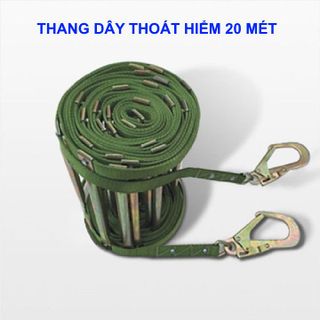 THANG DÂY THOÁT HIỂM 20M , THANG DÂY CỨU HỘ NHÀ CAO TẦNG , THANG DÂY PCCC