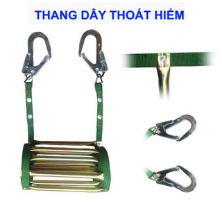 THANG DÂY THOÁT HIỂM 10M , THANG DÂY CỨU HỘ NHÀ CAO TẦNG , THANG DÂY PCCC