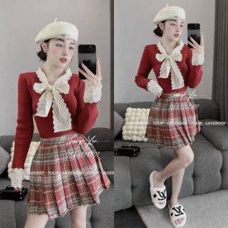 Áo thun tay dài cột nơ