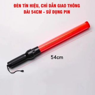 GẬY ĐÈN CHỈ HUY GIAO THÔNG 54CM ,ĐÈN TÍN HIỆU CHỈ DẪN PHÂN LUỒNG GIAO THÔNG - SỬ DỤNG PIN