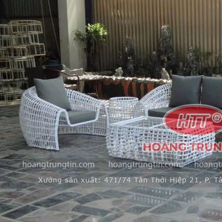 Sofa mây nhựa cao cấp sofa dành cho Resort nhà hàng
