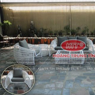 Sofa mây nhựa cao cấp sofa dành cho Resort nhà hàng