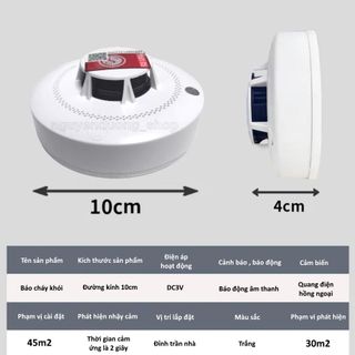 CHUÔNG BÁO KHÓI BÁO CHÁY KHÔNG DÂY, CẢM BIẾN KHÓI, BÁO CHÁY, BÁO ĐỘNG ÂM THANH VÀ ÁNH SÁNG, PCCC