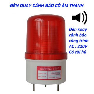 ĐÈN XOAY CẢNH BÁO LED 220V CÓ CÒI, ĐÈN CẢNH BÁO CÔNG TRÌNH, CẢNH BÁO NGUY HIỂM, ĐÈN PHÂN LUỒNG