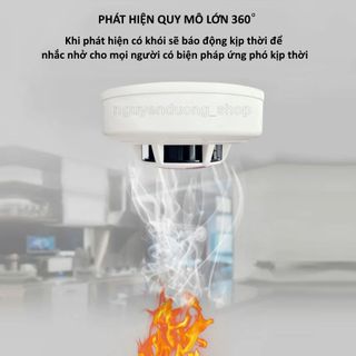 CẢM BIẾN BÁO KHÓI BÁO CHÁY KHÔNG DÂY ĐỘC LẬP, CHUÔN BÁO ĐỘNG ÂM THANH VÀ ÁNH SÁNG