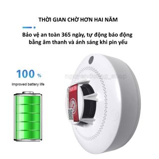 CẢM BIẾN BÁO KHÓI BÁO CHÁY KHÔNG DÂY ĐỘC LẬP, CHUÔN BÁO ĐỘNG ÂM THANH VÀ ÁNH SÁNG