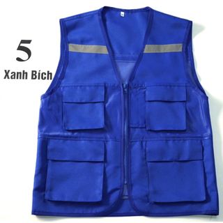 ÁO GHI LÊ 4 TÚI PHẢN QUANG BẢO HỘ LAO ĐỘNG , ÁO KỸ THUẬT , KỸ SƯ