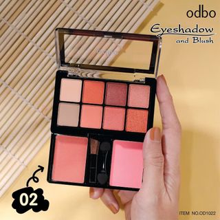 Bảng Phấn Mắt Kèm Má Hồng 2 Tầng Có Nhũ - Odbo