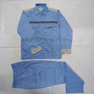 Quần áo bảo hộ lao động Phối Màu, Đồng phục,Trang phục, Cán bộ kỹ thuật,Công nhân, Màu Xanh Hòa Bình