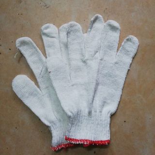 Găng tay sợi len trắng, Găng tay sơi 40g, Găng tay bảo hộ lao động