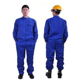QUẦN ÁO BẢO HỘ LAO ĐỘNG VẢI KAKI LOẠI 1, ĐỒNG PHỤC BẢO HỘ LAO ĐỘNG , QUẦN ÁO CÔNG NHÂN NAM NỮ ( MÀU XANH DƯƠNG )