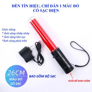 ĐÈN CHỈ HUY CHỈ DẪN , ĐÈN TÍN HIỆU PHÂN LUỒNG GIAO THÔNG ,ĐÈN CẢNH BÁO Ô TÔ XE MÁY 1 MÀU ĐỎ DÙNG SẠC