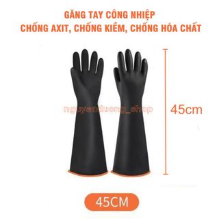 Găng Tay Công Nghiệp Chống Hóa Chất, Chống Axit Mạnh và Kiềm, Găng Tay Cao Su Bảo Hộ Lao Động