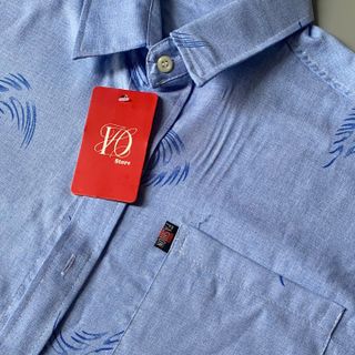 Áo Sơ Mi nam trung niên form rộng  vải đũi cotton họa tiết lông vũ, mềm mịn, mát, không nhăn.
