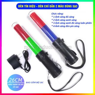 Đèn Chỉ Dẫn, Đèn Tín Hiệu, Đèn Phân Luồng Giao Thông ,Đèn Cảnh Báo Ô Tô, Xe Máy 2 Màu Dùng Sạc
