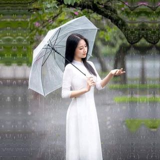 Ô, DÙ TRONG SUỐT ĐI MƯA DẠO PHỐ , CÔNG VIÊN TẠO DÁNG CHỤP HÌNH ẢNH