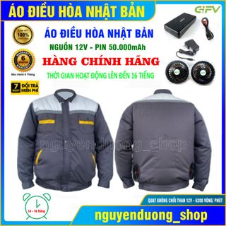 ÁO ĐIỀU HÒA NHẬT BẢN PIN 50.000mAh - 12V , ÁO QUẠT GIÓ LÀM MÁT CHỐNG NẮNG NÓNG , ÁO BẢO HỘ LAO ĐỘNG DÙNG CHO NAM VÀ NỮ