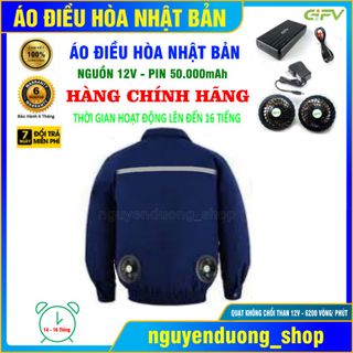 ÁO ĐIỀU HÒA NHẬT BẢN PIN 50.000mAh - 12V , ÁO QUẠT GIÓ LÀM MÁT CHỐNG NẮNG NÓNG , ÁO BẢO HỘ LAO ĐỘNG DÙNG CHO NAM VÀ NỮ