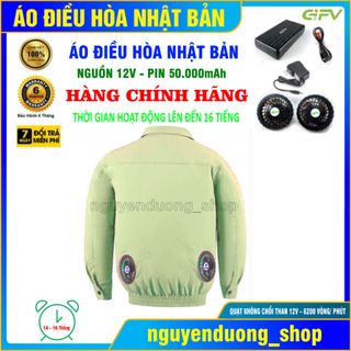 ÁO ĐIỀU HÒA NHẬT BẢN PIN 50.000mAh - 12V , ÁO QUẠT GIÓ LÀM MÁT CHỐNG NẮNG NÓNG , ÁO BẢO HỘ LAO ĐỘNG DÙNG CHO NAM VÀ NỮ