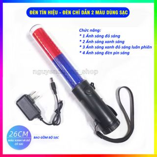 ĐÈN CHỈ HUY GIAO THÔNG, PHÂN LUỒNG, ĐÈN TÍN HIỆU, CHỈ DẪN, ĐÈN CẢNH BÁO MÀU XANH DƯƠNG + ĐỎ DÙNG SẠC