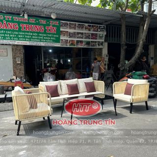 Sofa mây nhựa tròn ngoài trời