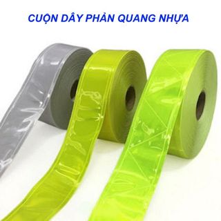 CUỘN DÂY PHẢN QUANG NHỰA 3,5CM, DÂY PHẢN QUANG CẢNH BÁO PHẢN CHIẾU BAN ĐÊM, MAY QUẦN ÁO, CĂNG HÀNG RÀO CẢNH BÁO AN TOÀN