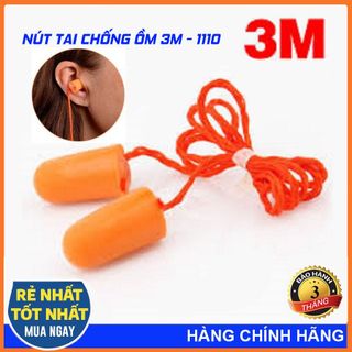 NÚT TAI CHỐNG ỒN 3M 1110 , NÚT BẢO VỆ TAI CHỐNG ỒN GIẢM TÁC ĐỘNG TIẾNG ỒN, CHỐNG BỆNH NGHỀ NGHIỆP
