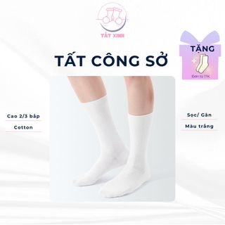 Tất nam công sở cổ cao màu trắng dệt kim xuất dư giá sỉ