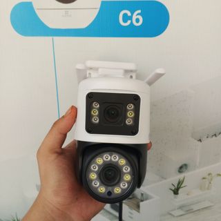 Camera Wifi 8MP Yoosee Q18D chuẩn 4K | Ngoài trời | 2 ống kính 2 khung hình (Bảo hành 1 năm)