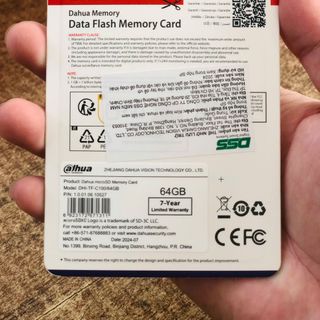 Thẻ nhớ 64GB DAHUA chính hãng ( 7 Năm | Hộp 20 cái) - Chất lượng như IMOU | Bảo hành như Hikvision