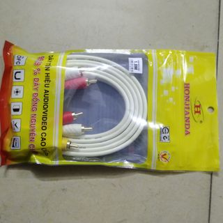 Dây tín hiệu 6 đầu Honjiada HJD-AAV618 1.8 MÉT. Đồng nguyên chất 100% (Dây AV HJD 6 Đầu 1.8 Mét) --- Giá áp dụng Hộp 20s, ít hơn +1k