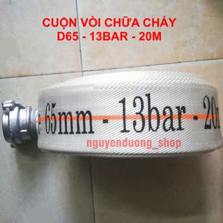 Cuộn vòi chữa cháy D65 - 13Bar - 20 mét , vòi rồng chữa cháy , cứu hỏa, ống dẫn nước ,dây bơm nước giá sỉ