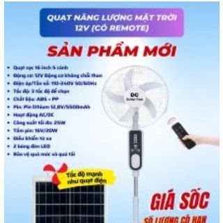 Quạt NLMT DC SOLAR 12V