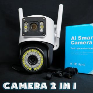 Camera Wifi 8MP Yoosee Q42D quốc dân | 4K | Ngoài trời | 2 ống kính 2 khung hình (Loại A - Bảo hành 1 năm)