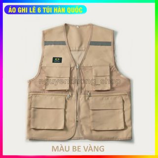 ÁO GHI LÊ PHẢN QUANG 6 TÚI HÀN QUỐC , ÁO KỸ THUẬT , KỸ SƯ , ÁO KHOÁC BẢO HỘ LAO ĐỘNG , ÁO GILE LƯỚI