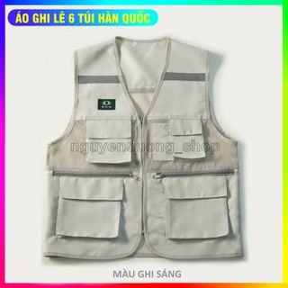 ÁO GHI LÊ PHẢN QUANG 6 TÚI HÀN QUỐC , ÁO KỸ THUẬT , KỸ SƯ , ÁO KHOÁC BẢO HỘ LAO ĐỘNG , ÁO GILE LƯỚI